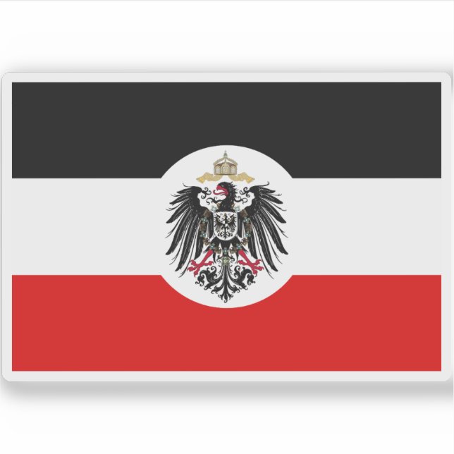 Deutsches Kolonialreich (Reichskolonialflagge) Aufkleber (Vorderseite)
