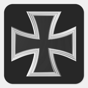 Deutsches Kreuz Quadratischer Aufkleber