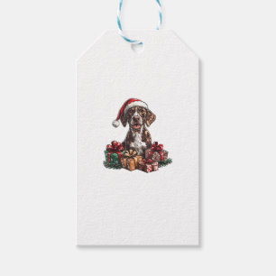 Deutsches Kurzporträts-Weihnachtsmannmütze Weihnac Geschenkanhänger
