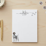 Deutsches Kurzpult-Monogramm Personalisiert Notizblock<br><div class="desc">Dieses Design kann in dem Bereich personalisiert werden, der durch das Ändern des Fotos und/oder Textes zur Verfügung gestellt wird. Sie können auch angepasst werden, indem Sie auf Vorlage personalisieren klicken und dann auf die Schaltfläche klicken, um weitere Optionen anzupassen, um die Hintergrundfarbe zu löschen oder zu ändern, Text hinzuzufügen,...</div>