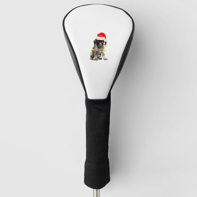 Deutsches Kurzzeitpointer Weihnachtsdesign Golf Headcover (Vorderseite)