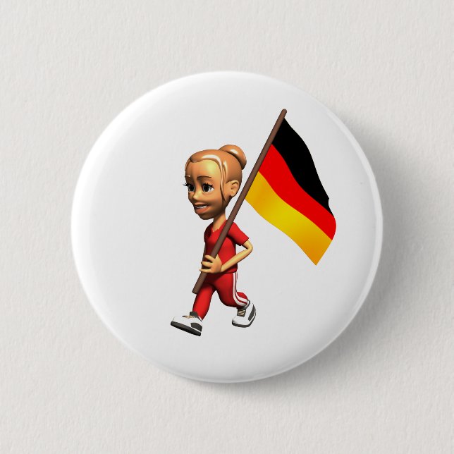 Deutsches Mädchen Button (Vorderseite)