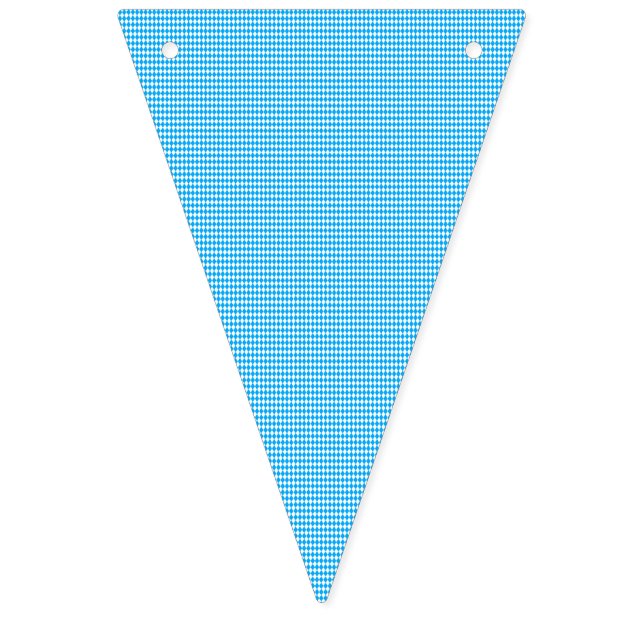 Deutsches Oktoberfest Blaues Bayerisches Muster Wimpelkette (Erste Fahne)