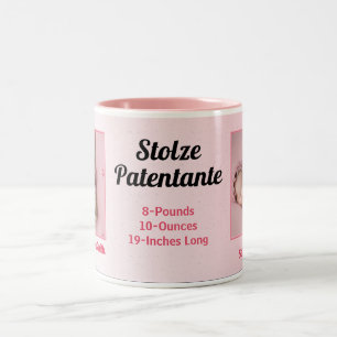 Deutsches Proud Godmutter New Baby Foto Zweifarbige Tasse