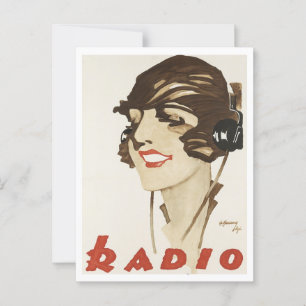 Deutsches Radio, Grafik Kunst, Deco 1930er Jahre V Postkarte