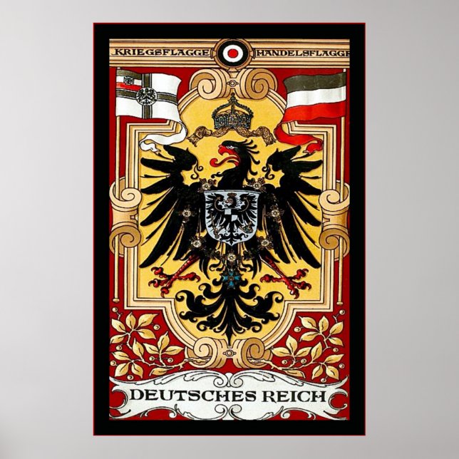 Deutsches Reich ~ Vintag deutsches WW1 Poster (Vorne)