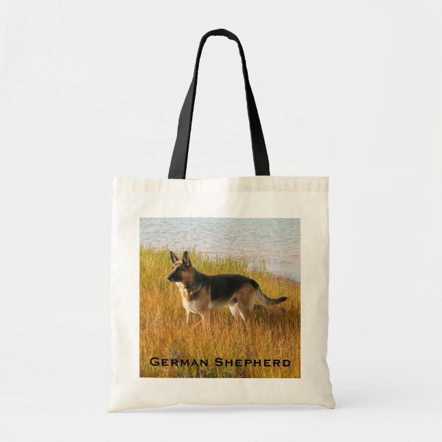 Deutsches Schäferhund-Foto auf Tote Tasche (Vorne)