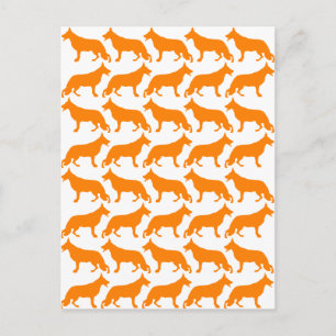 Deutsches Schäferhund-Muster Postkarte