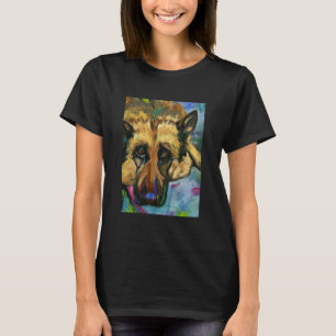 Deutsches Schäferöl auf Leinwand Scoop T-Shirt