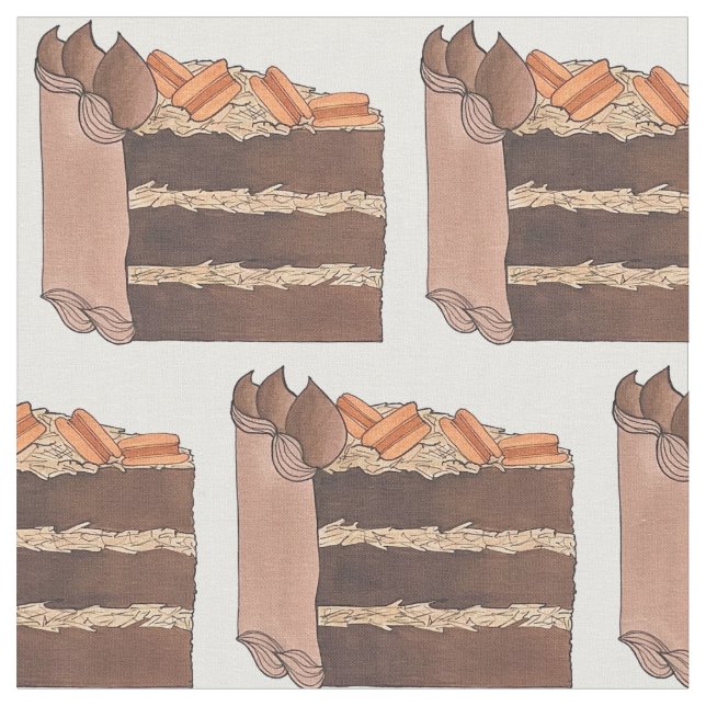 Deutsches Schokoladenkuchen Stoff (Nahaufnahme)