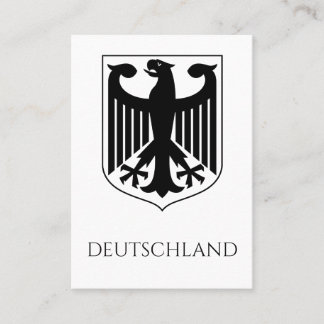 Deutsches Wappen Deutschland Schwarz und Weiß Visitenkarte
