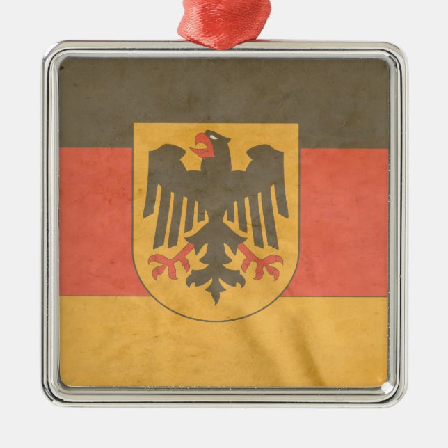 Deutsches Wappen Flagge Ornament Aus Metall (Vorne)