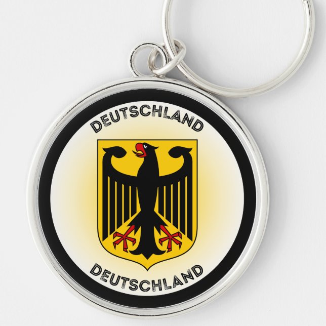 Deutsches Wappen Kreisform Schlüsselanhänger (Vorne)