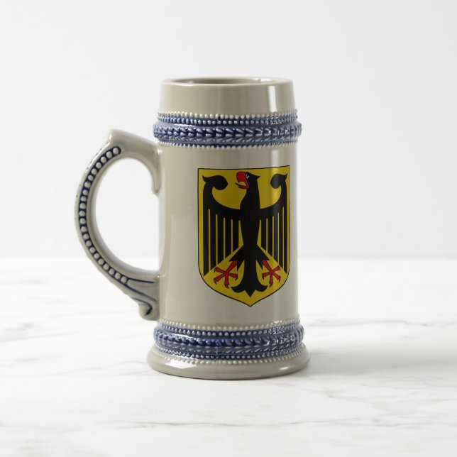 Deutsches Wappen Stein Bierglas (Links)