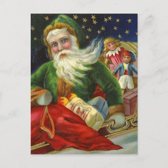 Deutsches Weihnachtsspielzeug Feiertagspostkarte (Vorderseite)
