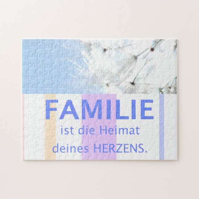 Deutsches Zitat über Familienleuchter (Horizontal)