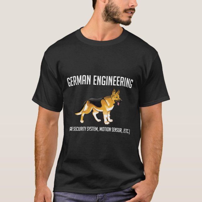 Deutsches Zuhause-Sicherheitssystem für Schäferhun T-Shirt (Vorderseite)