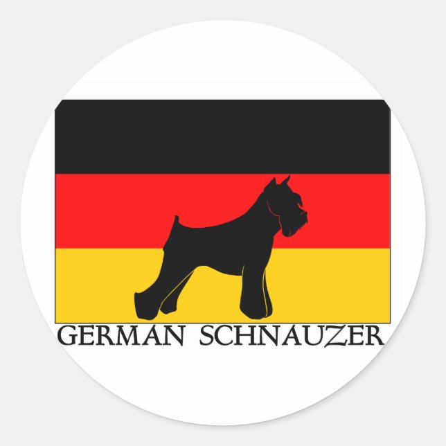 DeutscheSchnauzer Runder Aufkleber (Vorderseite)