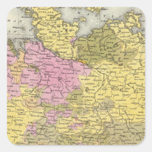 Deutschland 13 quadratischer aufkleber