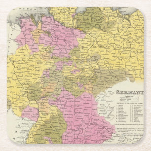 Deutschland 13 rechteckiger pappuntersetzer