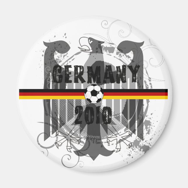 Deutschland 2010 Deutsche Fahnenfußballgeschenke Magnet (Vorne)