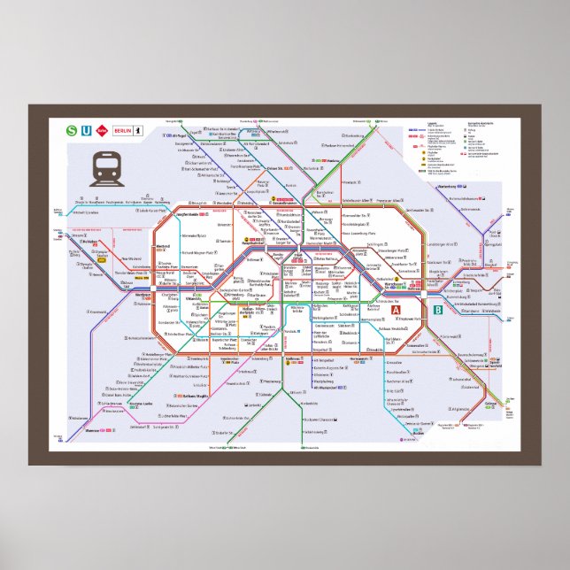 " Deutschland: 2022/heute Berlin - Liniennetz ... Poster (Vorne)