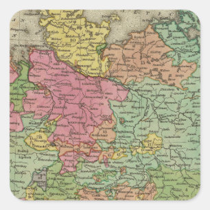 Deutschland 21 quadratischer aufkleber