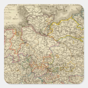 Deutschland 2 quadratischer aufkleber