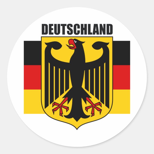 Deutschland 2 runder aufkleber (Vorderseite)