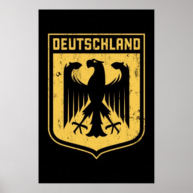 Deutschland Adler - Deutsche Wappenrühre Poster (Vorne)