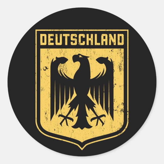Deutschland Adler - Deutsche Wappenrühre Runder Aufkleber (Vorderseite)