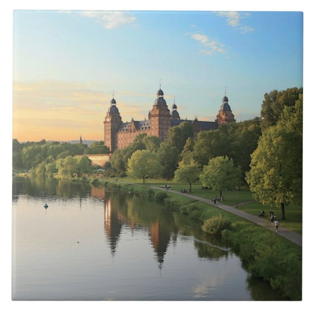 Deutschland, Aschaffenburg, Schloss (Schloss) Fliese (Vorderseite)