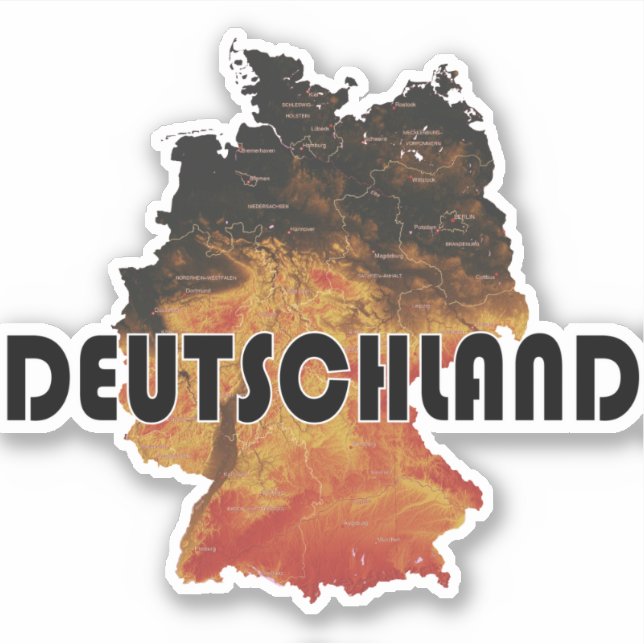 Deutschland Aufkleber (Vorderseite)
