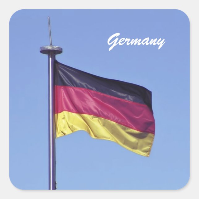 Deutschland-Aufkleber Quadratischer Aufkleber (Vorderseite)