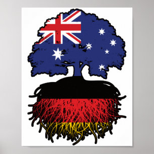 Deutschland Australien Tree Roots Poster
