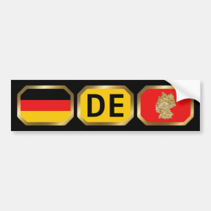 Deutschland Autoaufkleber der Flaggenkarte