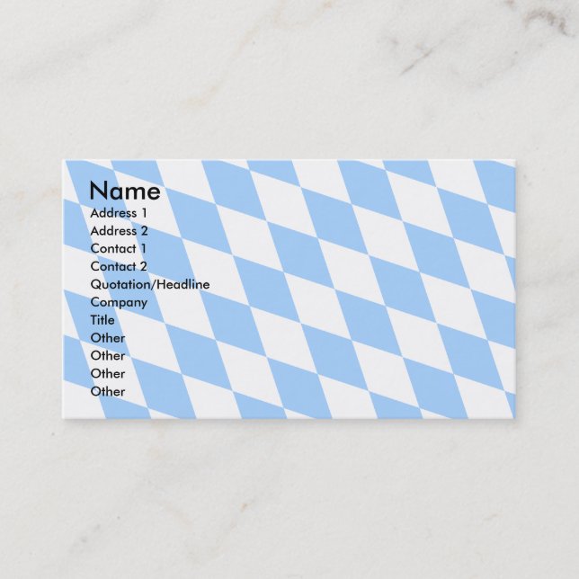 Deutschland Bayerische Flagge Visitenkarte (Vorderseite)