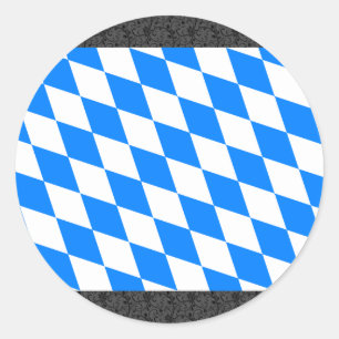 Deutschland-Bayern-Flagge Runder Aufkleber