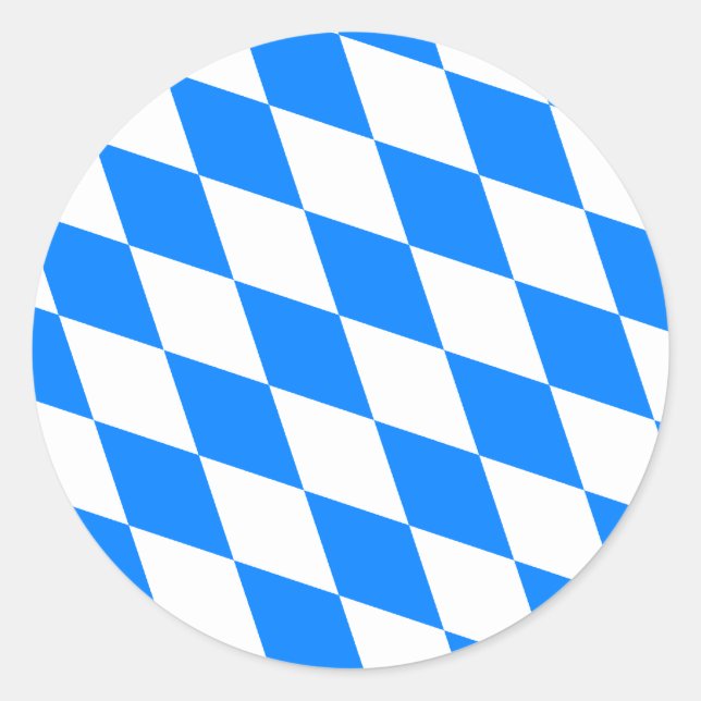 Deutschland Bayern Hochwertige Flagge Runder Aufkleber (Vorderseite)