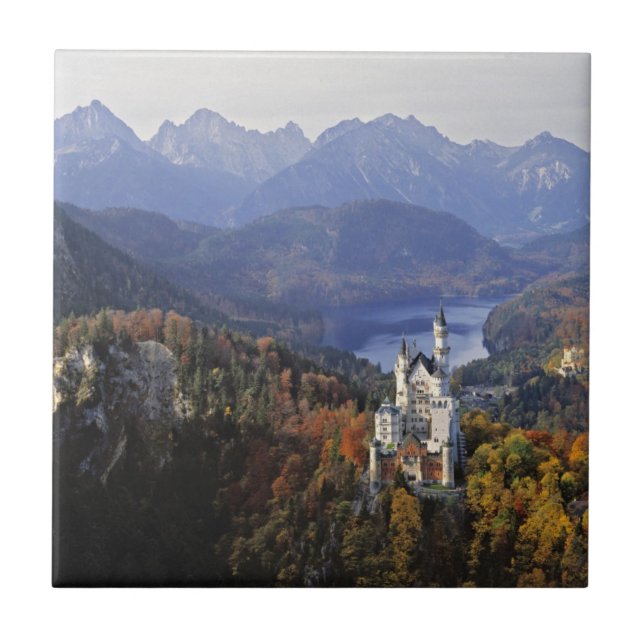 Deutschland, Bayern, Schloss Neuschwanstein. Fliese (Vorderseite)