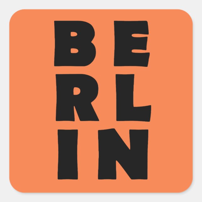 Deutschland Berlin Quadratischer Aufkleber (Vorderseite)
