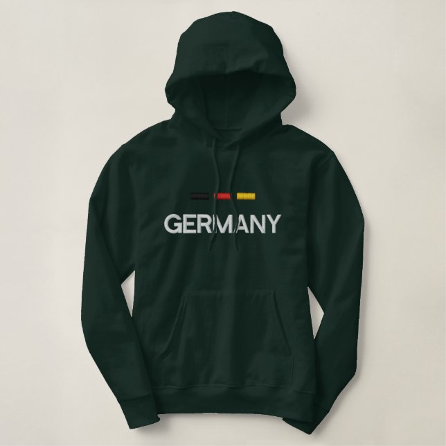 Deutschland Bestickter Hoodie (Design vorne)