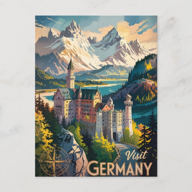 Deutschland besuchen postkarte (Vorderseite)