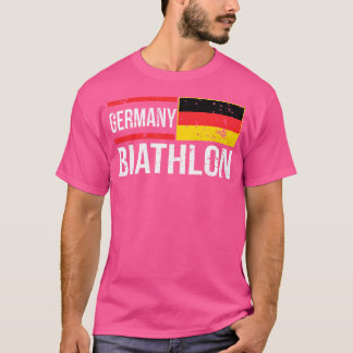 Deutschland Biathlon Ziel Skifahren Sportrennen T-Shirt