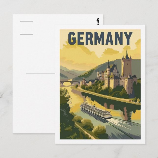 Deutschland Burg Vintag Berühmter Reiseraum Postkarte (Vorne/Hinten)