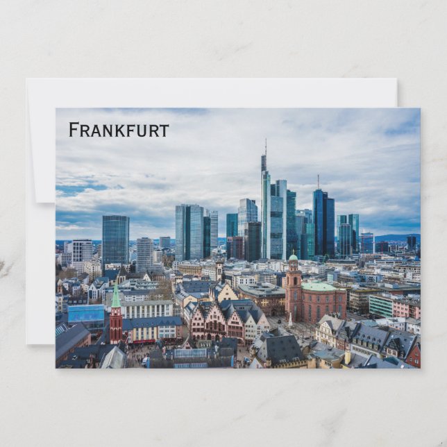 Deutschland City Skyline Foto Flat Card (Vorderseite)