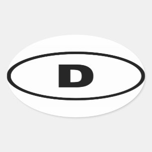 Deutschland - D - Europa Ovaler Aufkleber