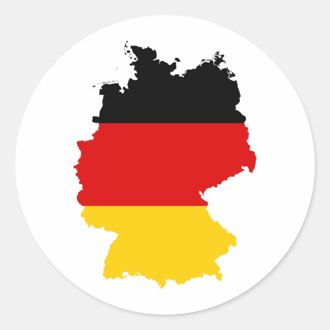 Deutschland DE Runder Aufkleber (Vorderseite)