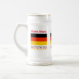 Deutschland Deutsche Flagge Rot Personalisierung Bierglas