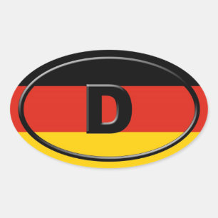 Deutschland - Deutschland - Europa Ovaler Aufkleber